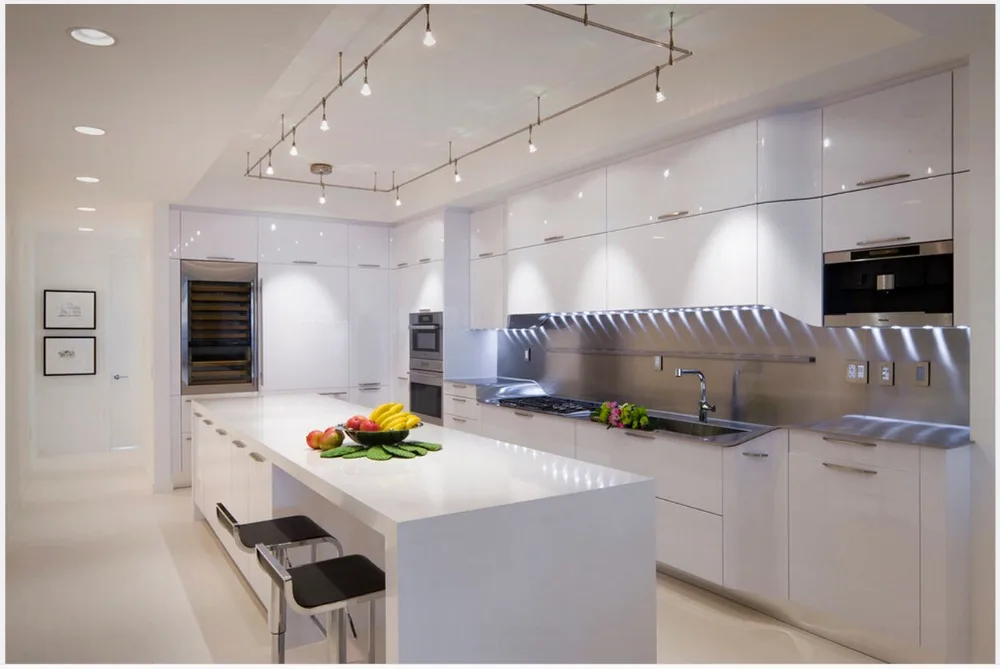 

2015 sales kitchen furniture white lacquer modular kitchen cabinets customised white kitchen unit