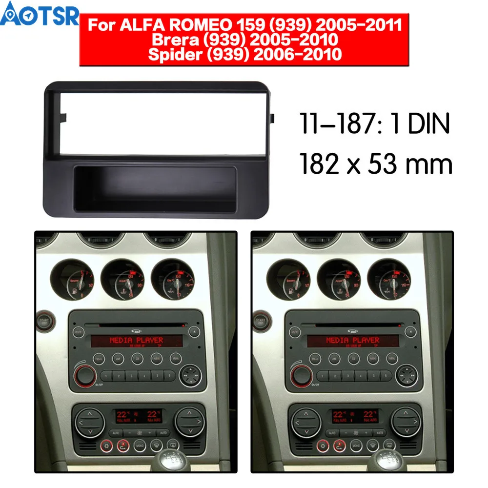 

Car Radio Fascia frame For ALFA ROMEO 159 (939) Brera (939) Spider (939) Dash Facia Panel Stereo Audio Bezel dash Mount CD trim