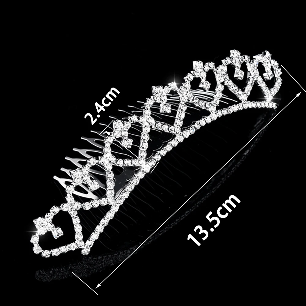 Fashion Crystal Hair Combs Rhinestone Bridal Tiaras And Crowns Wedding Hair Jewelry Lover Prom Wedding Party Hair Accessories