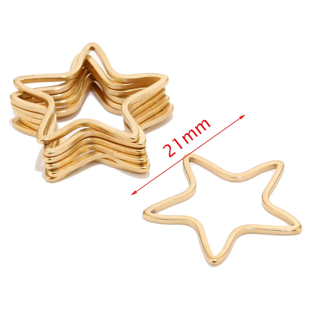 10pcs In Acciaio Inox Connettori Tono Oro Cerchio Tondo Links Per FAI DA TE fatti A Mano Orecchino Fabbricazione di Componenti