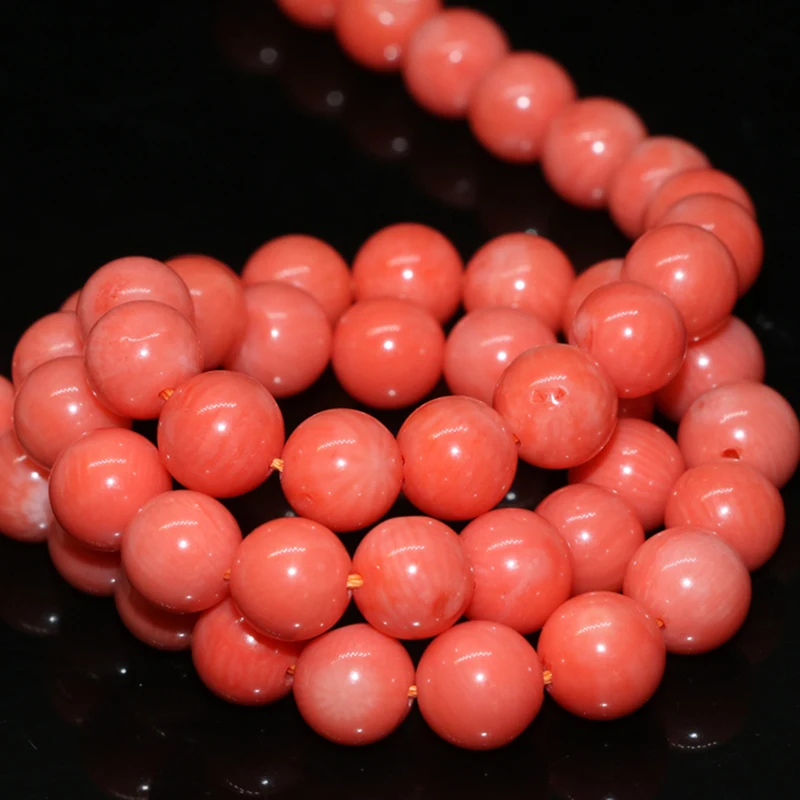 high quality pink natural coral round beads 2mm 3mm 4mm 6mm 7mm diy loose beads for jewelry making 15inch B651