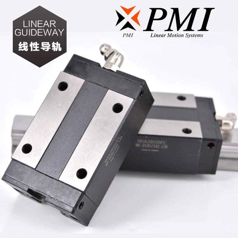 2 Stück Original Taiwan PMI MSA20S MSA20SSSFC N Linearführungsschlitten für CO2-Lasermaschine CNC-Fräse MSA20S-N – Detail 7