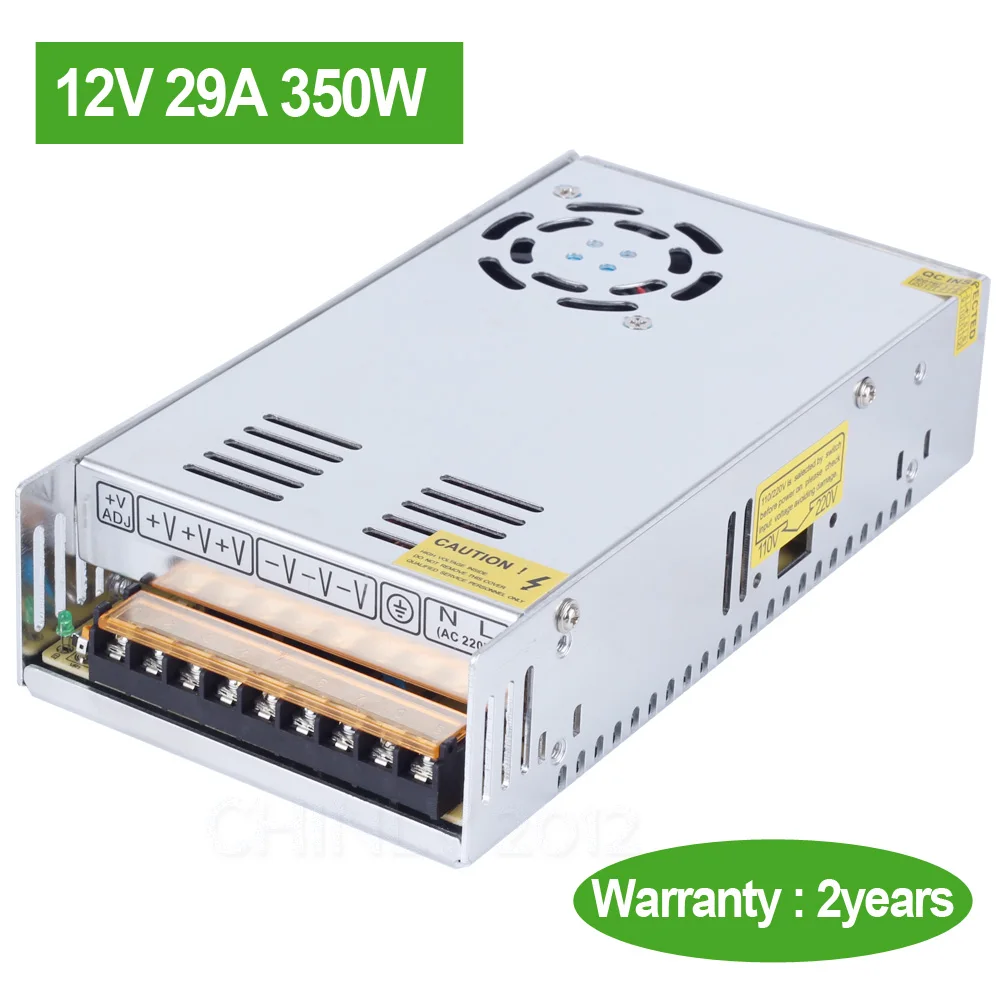 

DC 12V 29A 350W AC 110V/220V input LED Switch Power Supply Driver transformer for LED Strip LED Module LED Lights