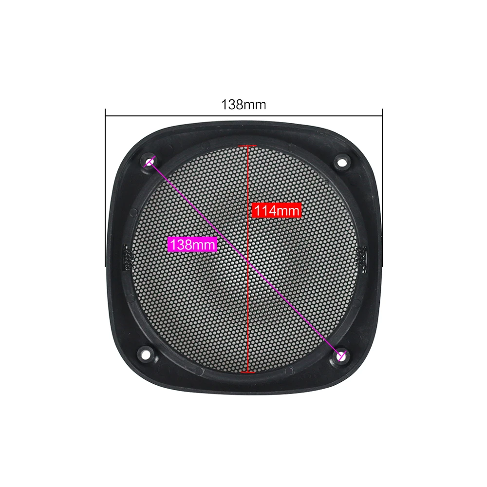 GHXAMP 2PCS 5 inch Car Speaker Grill Mesh Protective Cover ABS