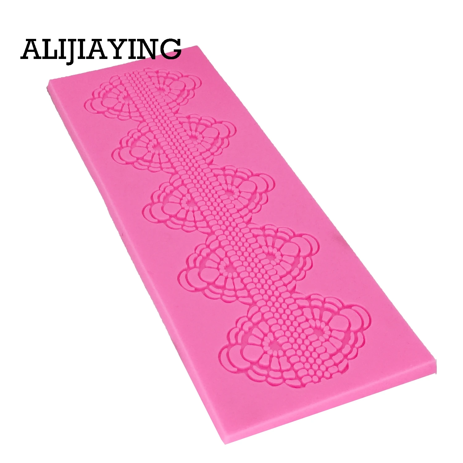 M0249 1Pcs Silicone Cake Lace Mat Silicone Mold Fondant Cake Decorating Tools Border Decoration Lace Mold Stencil Baking