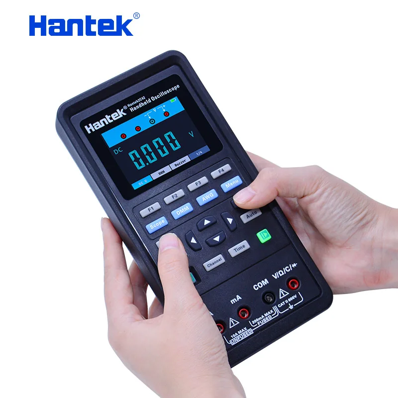 Hantek Oscilloscope+Waveform Generator+Multimeter Portable USB 2 Channels 40mhz 70mhz Color highlight Display Test Meter Tools