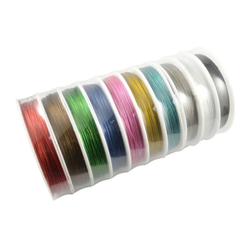 Free Shipping 1rolls/lot Tiger Tail Beading Steel Wire 0.45mm 50M Pick For Jewelry Making DIY