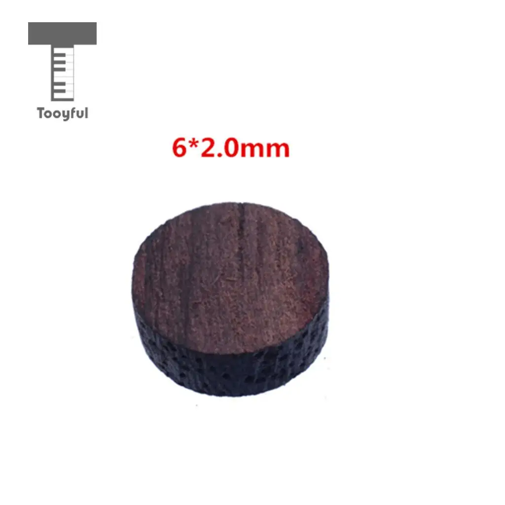 Tooyful 20 Pieces Rosewood Round Shape Electric Guitar Fingerboard Fretboard Dots Marker Inlay Material 6 x 2mm