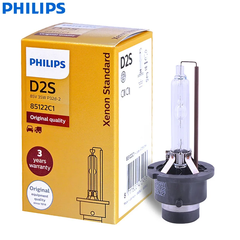 Philips Xenon Standard D2S 85122C1 35W Original Xenon HID Headlight Car Bulb Auto Lamp ECE OEM Quality Made in Germany (Single)