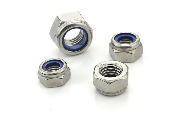 1000pcs/Lot Metric DIN985 304 Stainless Steel M2 Self Locking Hex Nylon Insert Lock Nut Stop Nut