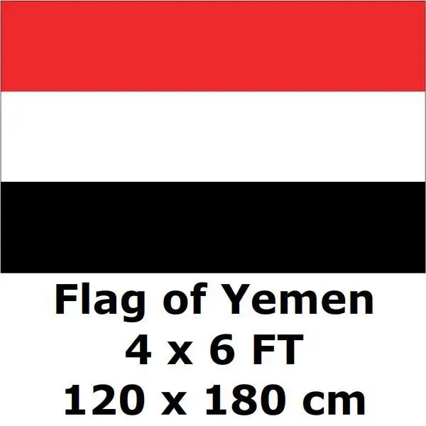 

Yemen Flag 120 x 180 cm 100D Polyester Large Big Yemeni Flags And Banners National Flag Country Banner 21x14cm