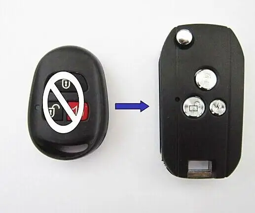 

3 Buttons Blank modified flip folding remote key shell for Hyundai Rohens Coupe With Logo