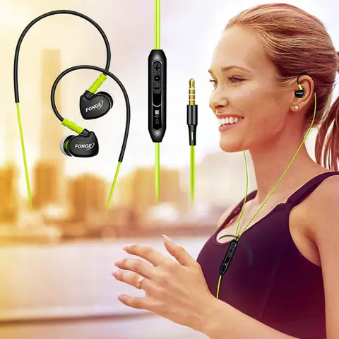 3.5mm Profession In-Ear Sport Earphones Running Earphone Stereo Super Clear Headset Gamer With MIC For MP3 Huawei Umidigi