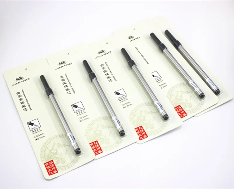 5 pcs/jinhao Metal Refills 0.5mm for Roller Ballpoint Pen Business Pen Ball Pen Refills Office School Supply Stationery