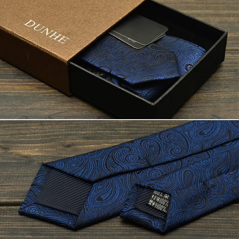 High Quality Brand 5cm Ties for Men Formal Business Tie Skinny Necktie Navy Blue Classic Paisley Gravata Men Tie HB07