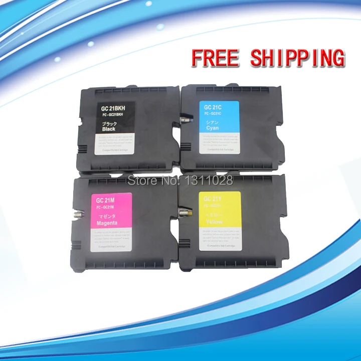 

INK WAY GC21 BK/C/M/Y chipped compatible ink cartridge with pigment ink for GX-7000/5000/3000/3000S/3000SF/2500