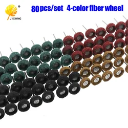 80pcs/set Mini Brush Scouring Pad Abrasive Wheel Nylon Fiber Grinding Sanding Head Buffing Polishing Wheel 1