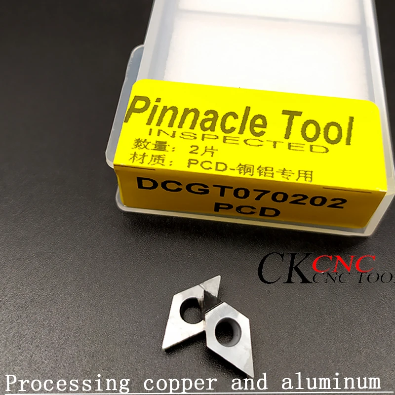 1 Pcs DCGT070204 DCGT070202 DCGT11T308 DCGT11T304 Pcd Cbn Inserti di Tornitura Utensili Diamantati di Alta Durezza Lama Cutter per Tornio Cnc