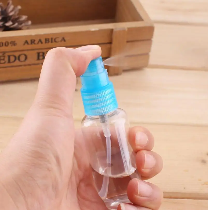 

30ml empty transparent bottle with nozzle liquid spray pump , 1 oz clear plastic cosmetic perfumes bottle LX1350