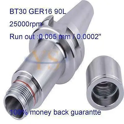 1pcs BT30 GER16 90L high speed balance collet chuck ER16 collets and 1pcs high press bearing wrench