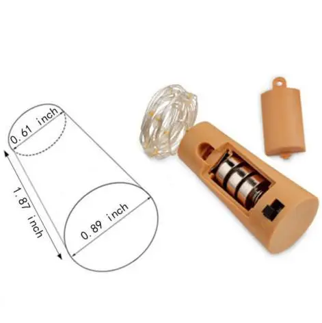 Led Copper Lamp Wire Wine Bottle Cork Battery Operated Micro Fairy String Lights Glow Party Supplies Wedding XMAS Bar Decoration