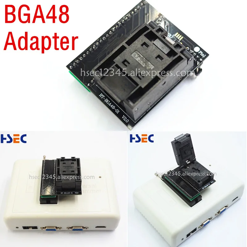 BGA48 BGA63 BGA64 BGA153 BGA169 EMMC SOP44 TSOP48 Adapter Socket MX29GL640 S29GL064N For RT809H USB emmc nand Flash Programmer