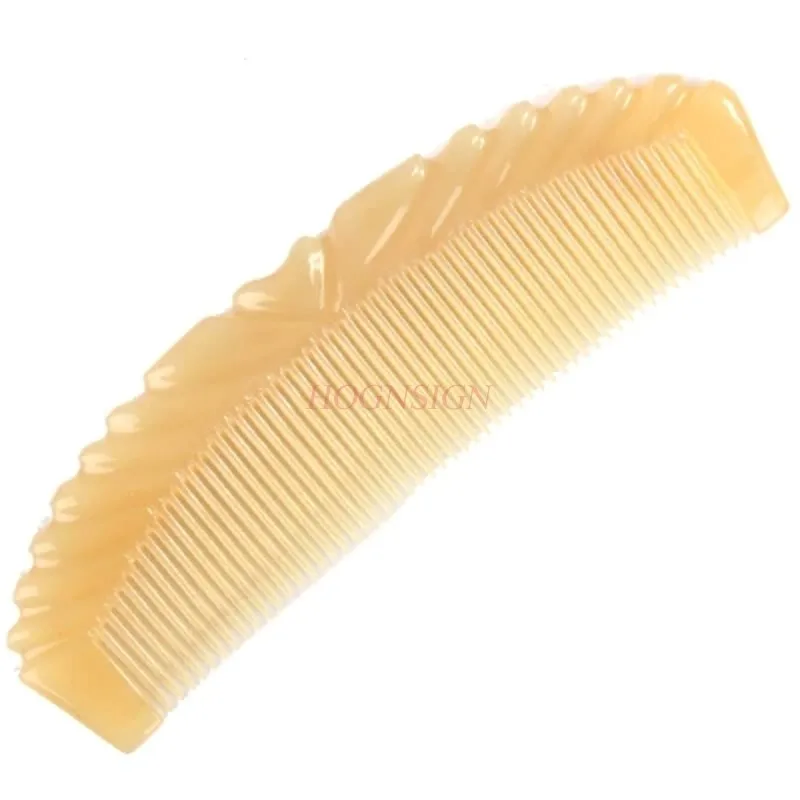 Genuine Pure Horn Comb Natural Long Hair Thickening Large Household Female Massage Head Anti Static Loss Combs For Girl Gift