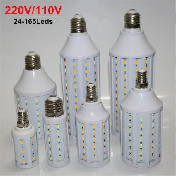 

CE E27 E14 5730 5630 SMD LED Corn Bulb AC220V AC110V 7W 12W 15W 25W 30W 40W 50W High Luminous Spotlight LED lamp light