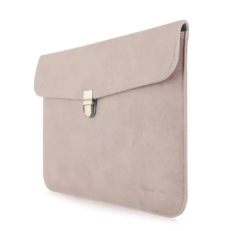 Bolsa organizadora para documentos a4, 2 peças, multifuncional, à prova d'água, de couro pu, para laptop e tablet, 13 polegadas