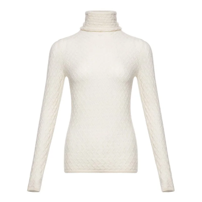 SuyaDream Women Pullover 100%Cashmere Sweater For Women Computer Knits 2020 Fall Winter Turtleneck Sweaters Bottoming Knitwear