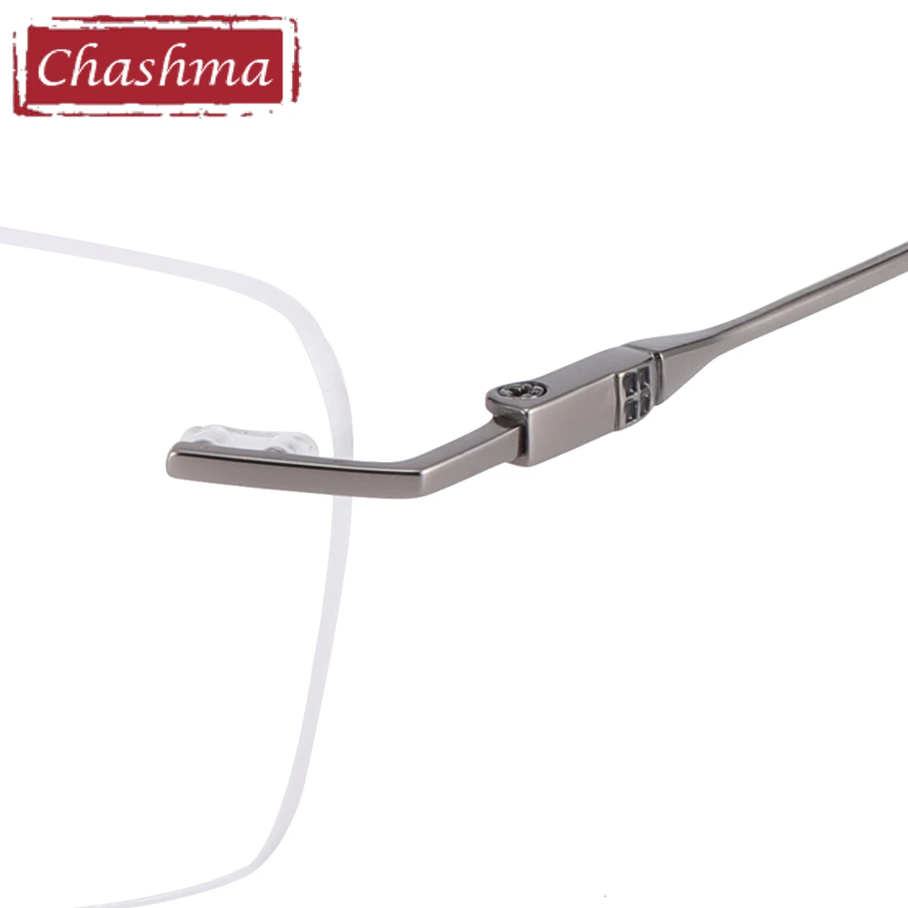Prescription Eyeglasses Pure Titanium Rimless Glasses for Men Top Quality Women Spectacle Frames Optical Light Rim for Miopia