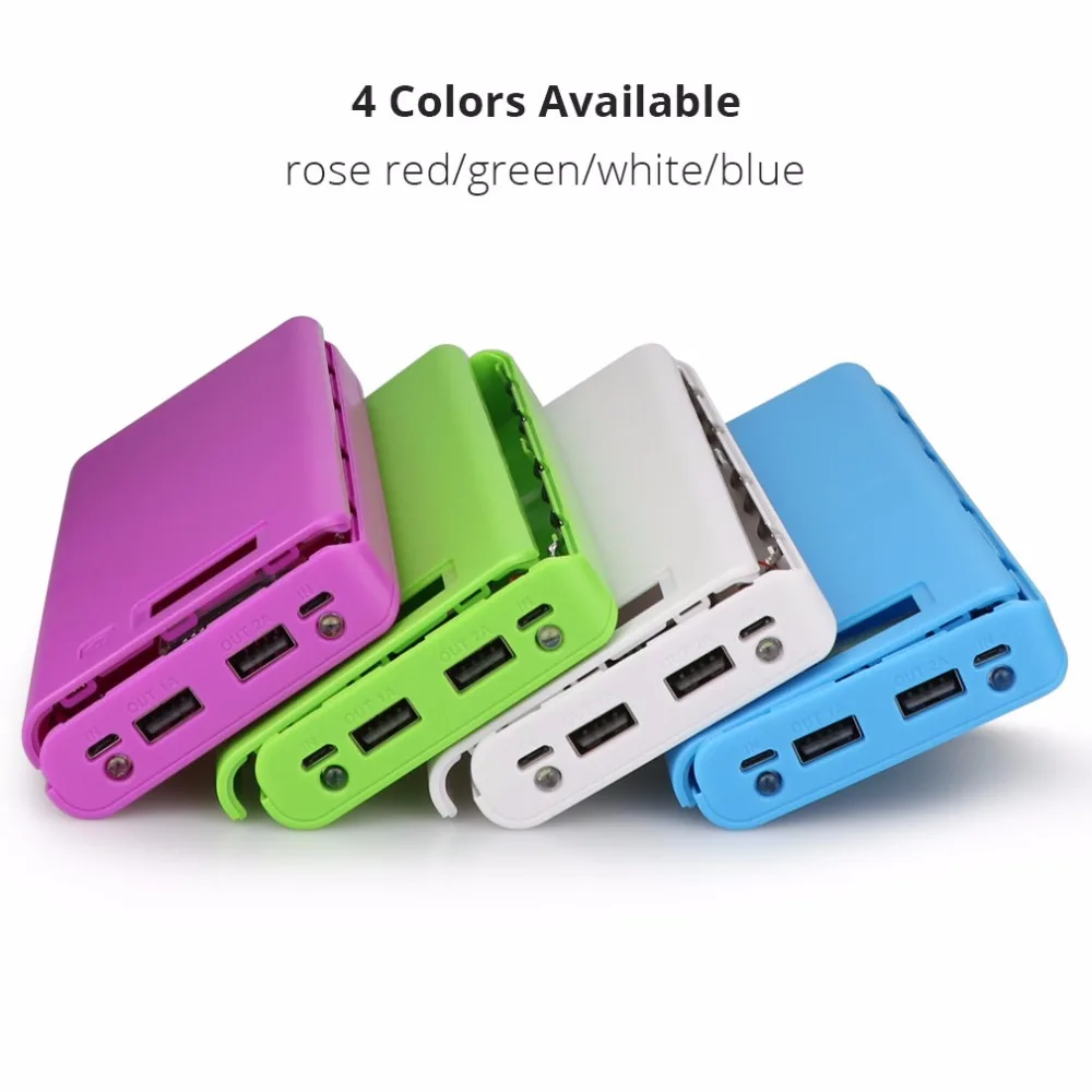 Power Bank DIY 18650 กล่อง DIY 8x18650 แบตเตอรี่แบบพกพาจอแสดงผล LCD Dual USB พอร์ต Powerbank Case กล่องแบตเตอรี่