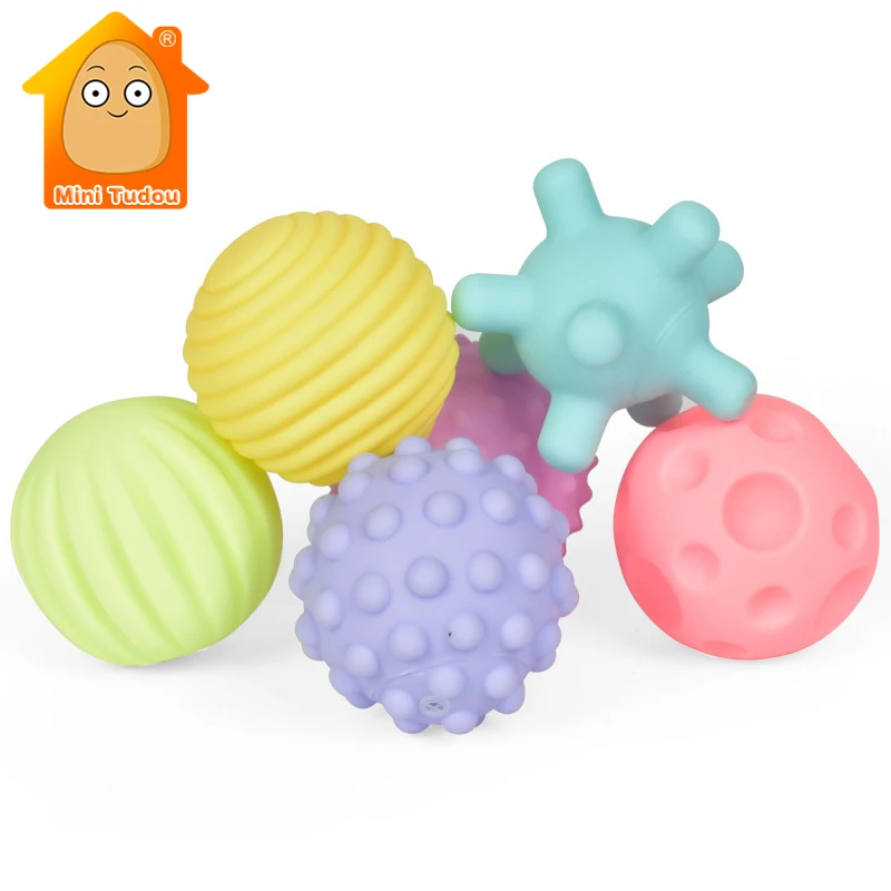 

Textured Multi Ball Set Soft Develop Baby Tactile Senses Toy Baby Touch Hand Training Massage Ball Rattle Activity Toys