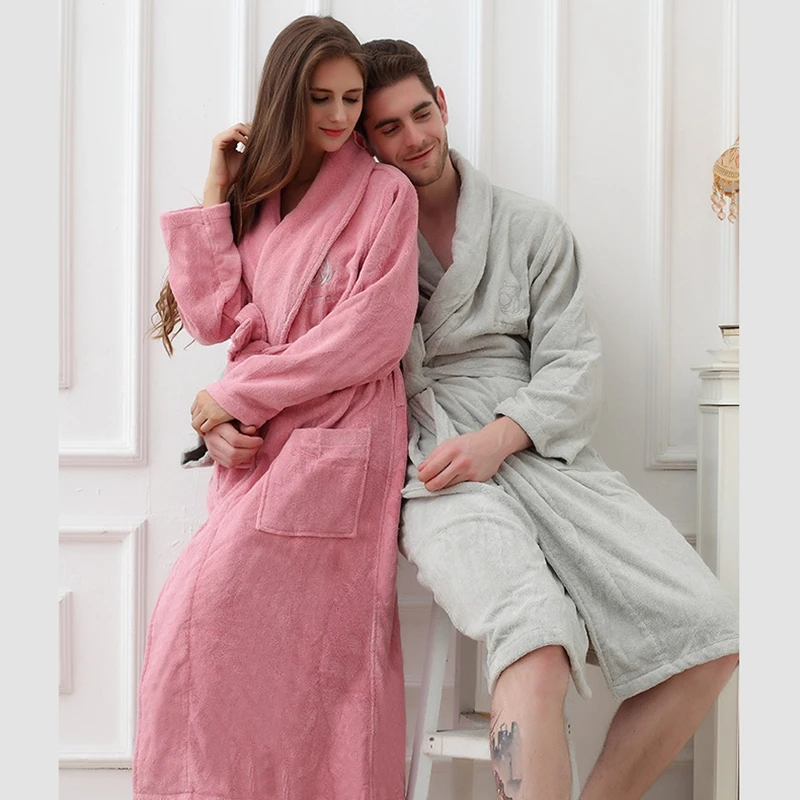 

Winter Bathrobe Women Thick Warm Cotton Fleece Women's Bathrobe Nightgown Kimono Towel Dressing Gown Sleepwear Home Clothes