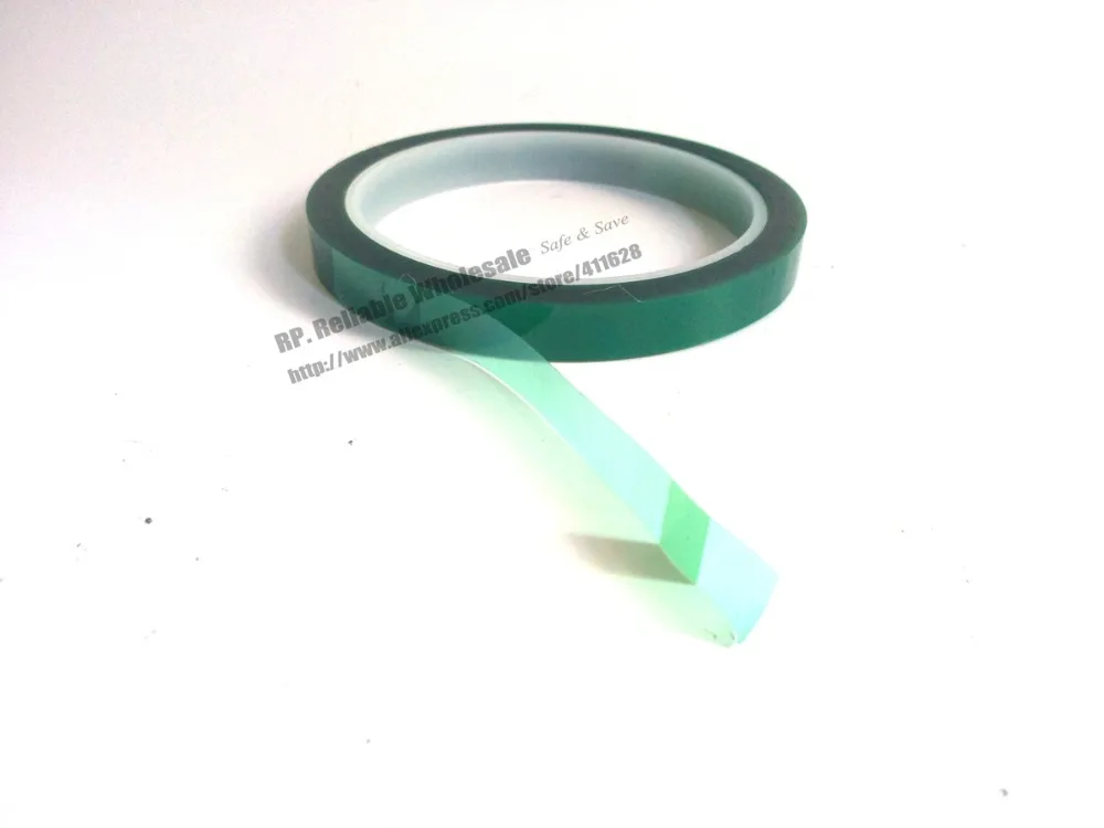 (20mm*33M*0.08mm Thickness) High Temperature Tape Green PET Adhesive Masking Tape for PCB Solder Shielding