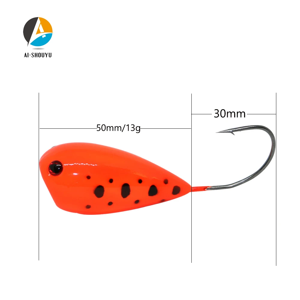 1Ps Fishing Lure 50mm 13g Floating Croatian EGG Bait Popper Bait Artificial Swimbait Wobbler Fishing Hard Bait with Single Hook