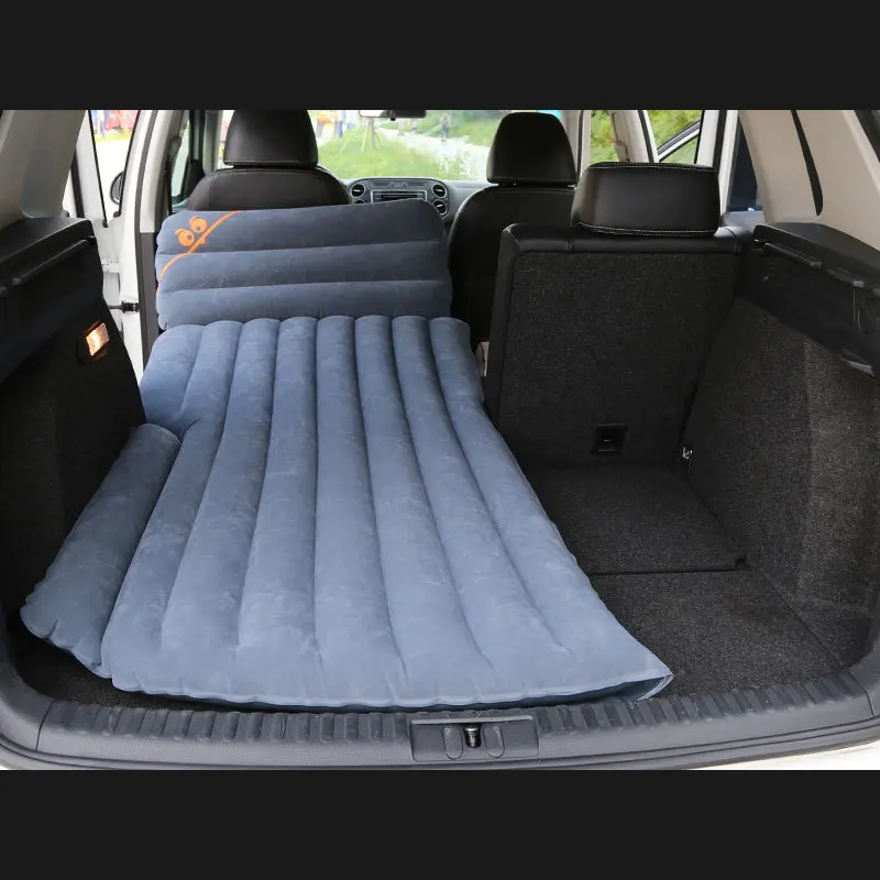 A1-175 Flocking PVC Car Air Mattress 6/4 Points SUV Car Inflatable Bed Rear Seat Car Bed Self-driving Car Supplies