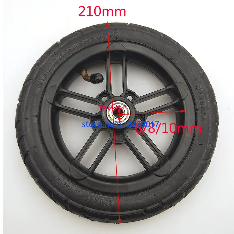 6mm 8mm 10mm inner hole Good quality wheel 200x45  8 inch Castor Wheel with Tyre & Tube motorcycle parts electric scooter