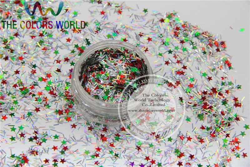 Xmas-11 Mix shiny christmas glitter holographic  colors and  shapes spangles glitter for nail  Art  or  DIY decoration 1pack=50g