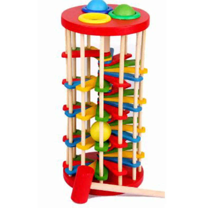 Montessori Baby Kids Speelgoed Hout Pouching Bal De Ladder Leren Leren Educatief Voorschoolse Training Brinquedos Juguets