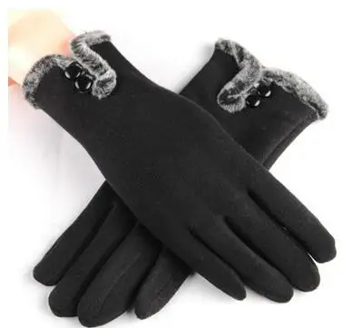 Guantes cálidos de estilo coreano para mujer, manoplas de dedo completo para pantalla táctil, para otoño e invierno, 50 par/lote