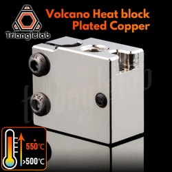 Trianglelab PT100 blocco termico in rame placcato vulcano per blocco Heate stampante 3D Hotend vulcano per estrusore DDB