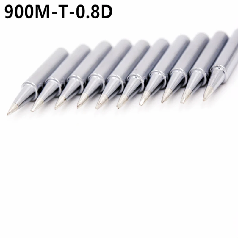 10pcs tip 900M-T-0.8D Applicable 936/937 various resistance ceramic heat welde sting
