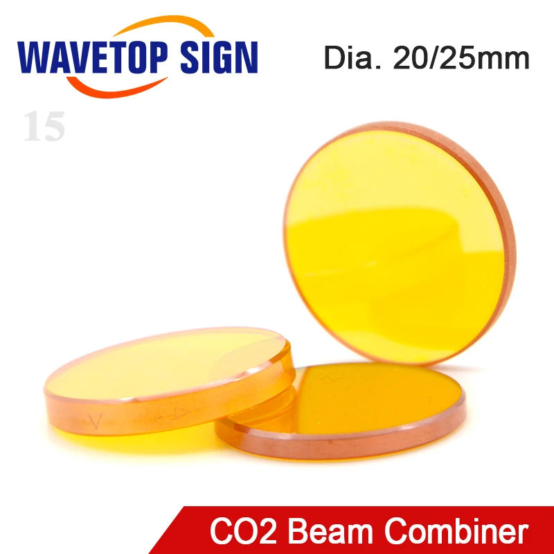 

CO2 Laser Beam Combiner Lens Dia.20mm 25mm for CO2 Laser Engraving Cutting Machine to Adjust Light Path and Make Laser Visible