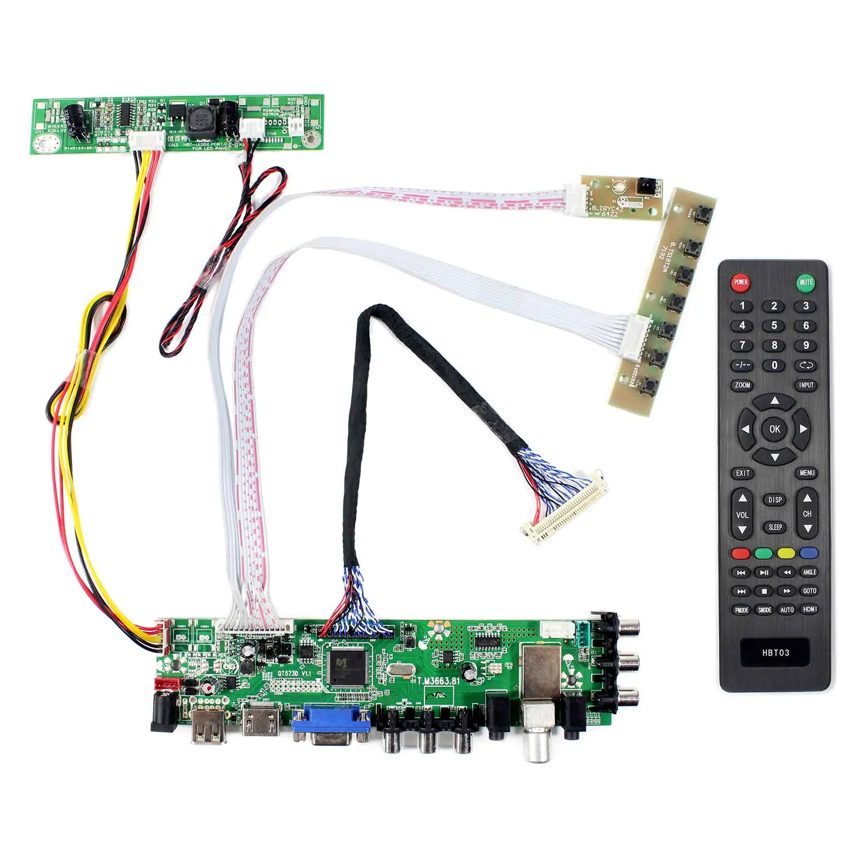 

H DMI VGA AV USB ATV DTV LCD Controller Board work for M270HW02 M236HGE LM230WF5 HM215WU1 M215HGE M215HW01 T215HVN01 LM215WF3