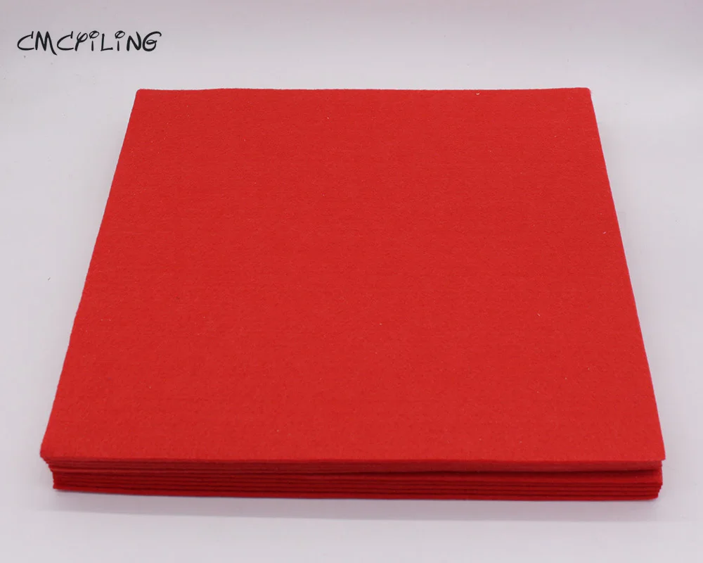 Feltro rosso 3mm, tessuti in poliestere per decorazioni fai-da-te Scrapbooking,Fieltro,Feltro, tessuti CMCYILING