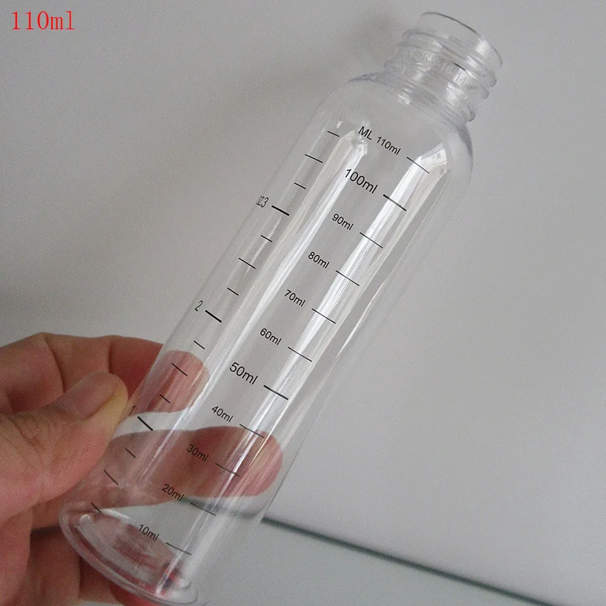 Silk Printing120ML(110ML Scale) /3OZ scale Bottle with graduation PET liquid bottle with twist cap,Empty Refillable 30pcs/lot