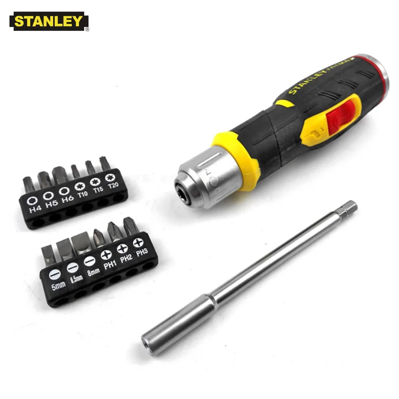 Stanley 13 in 1 multi-bit pistol 90 degree screwdriver ratchet electrician bending screwdrivers utility kit holder universal