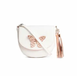 New Fashion Golden Butterfly White Mini Small Shoulder Messenger Bag Crossbody Bags for Girls Kids Accessories Travel Bag