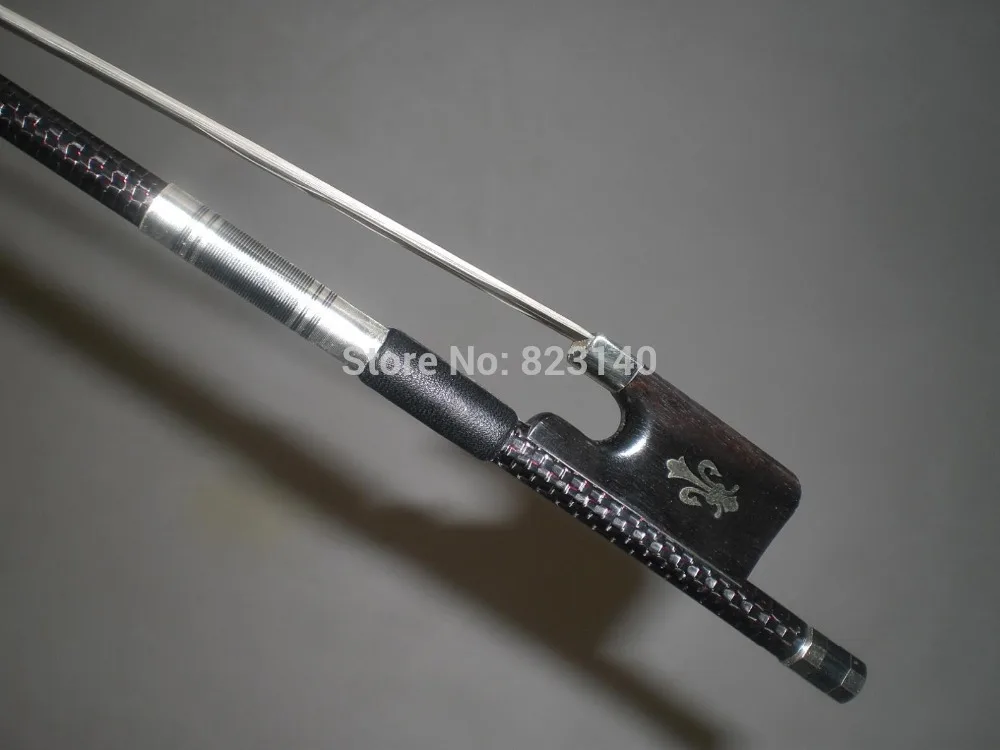 

1 PC Strong Carbon Fiber Cello Bow 4/4 RED Wire Inlay with white horse hair